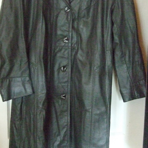 Leather long Coat, Soft Medium Gray, eXcelled ? - Picture 5 of 6